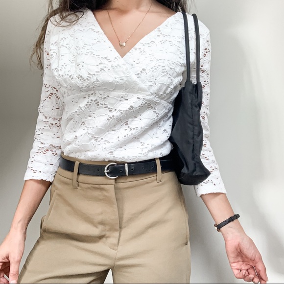 lace v-neck blouse - Picture 1 of 7